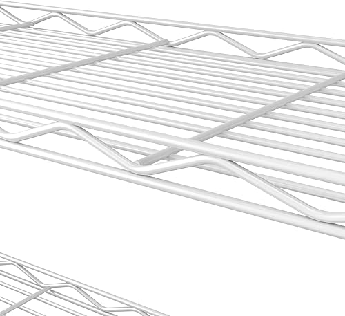 Miniatura 9 de HOMEFORT Estantería de alambre de 5 niveles, 5 estantes, estante de almacenamiento de metal, organizador duradero, perfecto para despensa, armario,