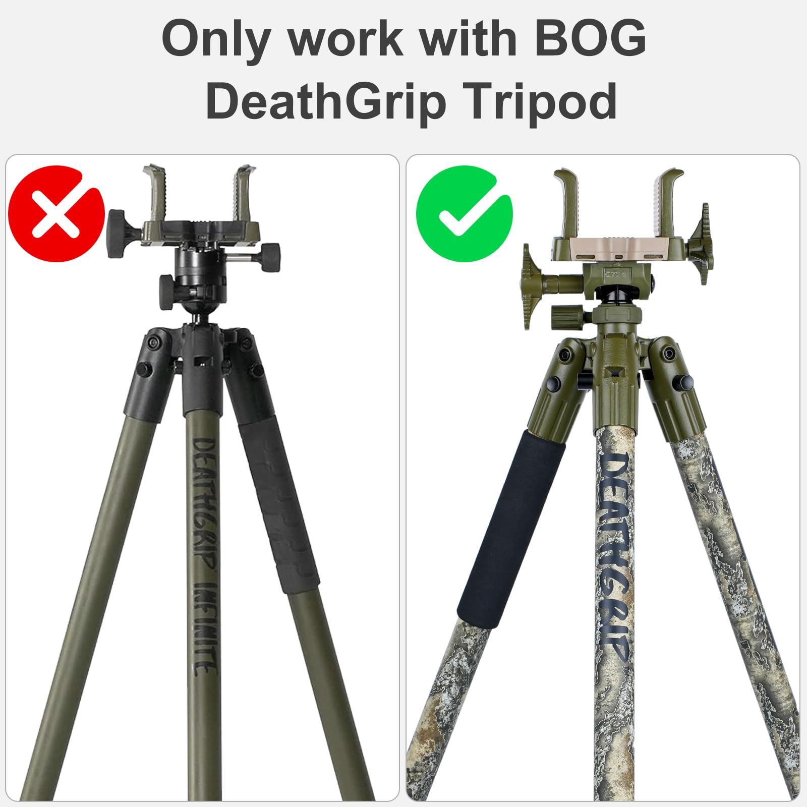 WEYLLAN BA5 & CH55 BOG DeathGrip Conversion Adapter Kit, Includere Adattatore di Conversione e 55mm Testa a Sfera, con Arca Rail M-lok, Compatibile Solo con il Treppiede BOG DeathGrip