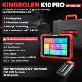 KINGBOLEN K10 PRO Car Diagnostic Tool,OE-Level Full System Bidirectional Scan Tool with ECU Coding,Topology Mapping,50+ Resets,V.A.G Guide,FCA,Renault,Can FD And DOIP,2 Years Update. - 2