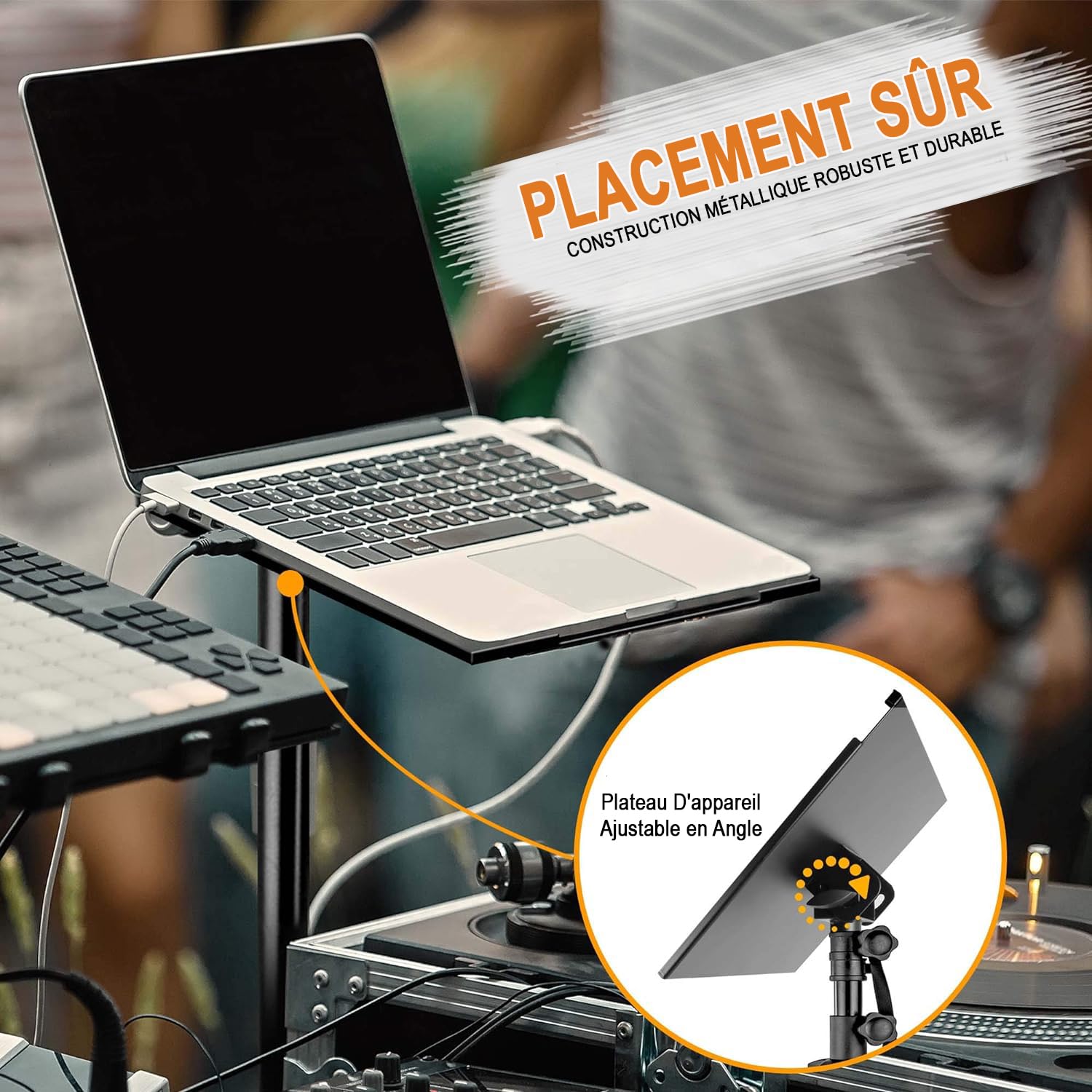 Pyle Support de Projecteur, Trépied Réglable en Hauteur, Support Videoprojecteur Pliable, S'étend de 76 à 134 cm, Pied pour Les Ordinateurs Portables, Projecteurs, Équipement de DJ, Noir