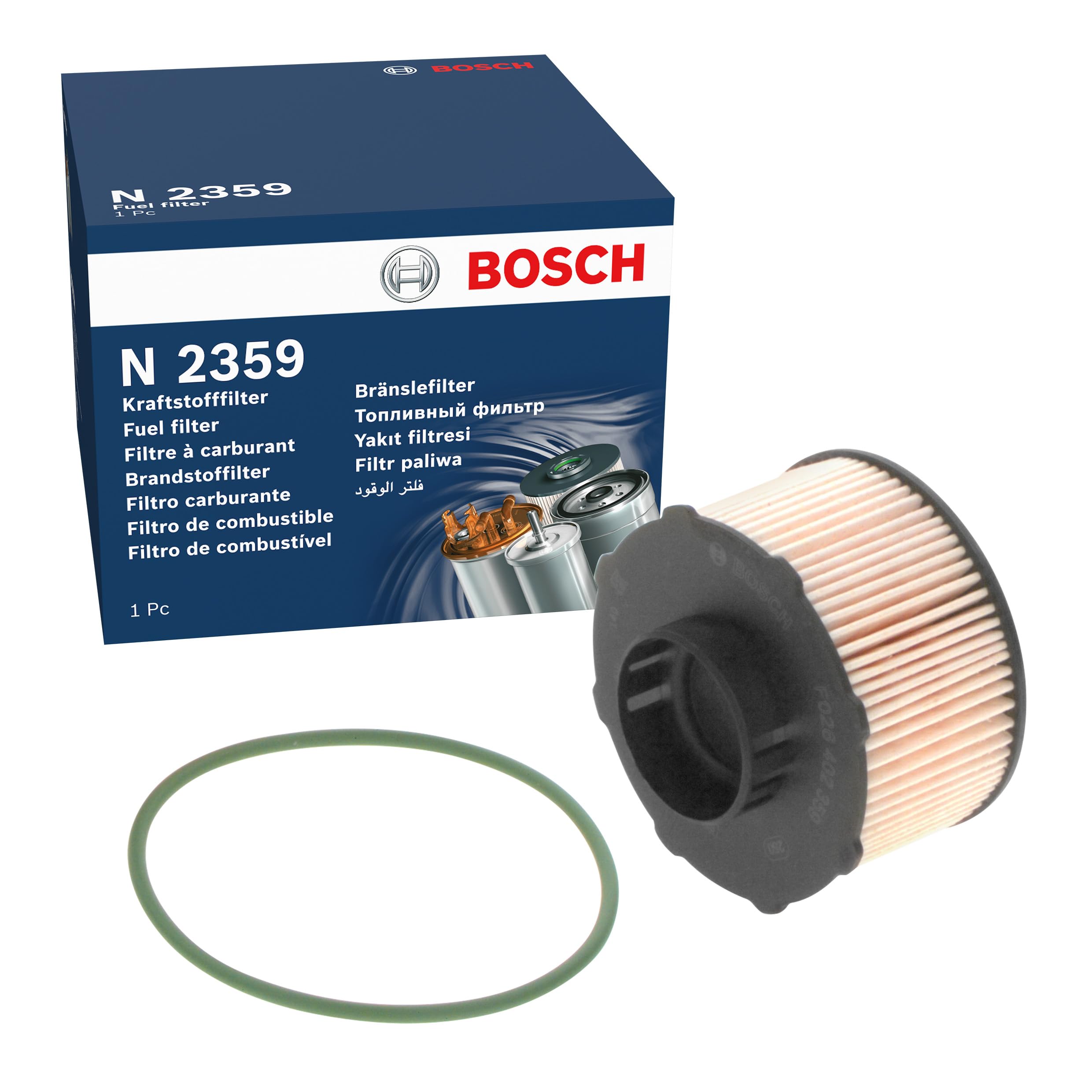 Bosch N2359 Car Diesel Filter - Separates Particles and Water from Fuel - Protects the Injection System