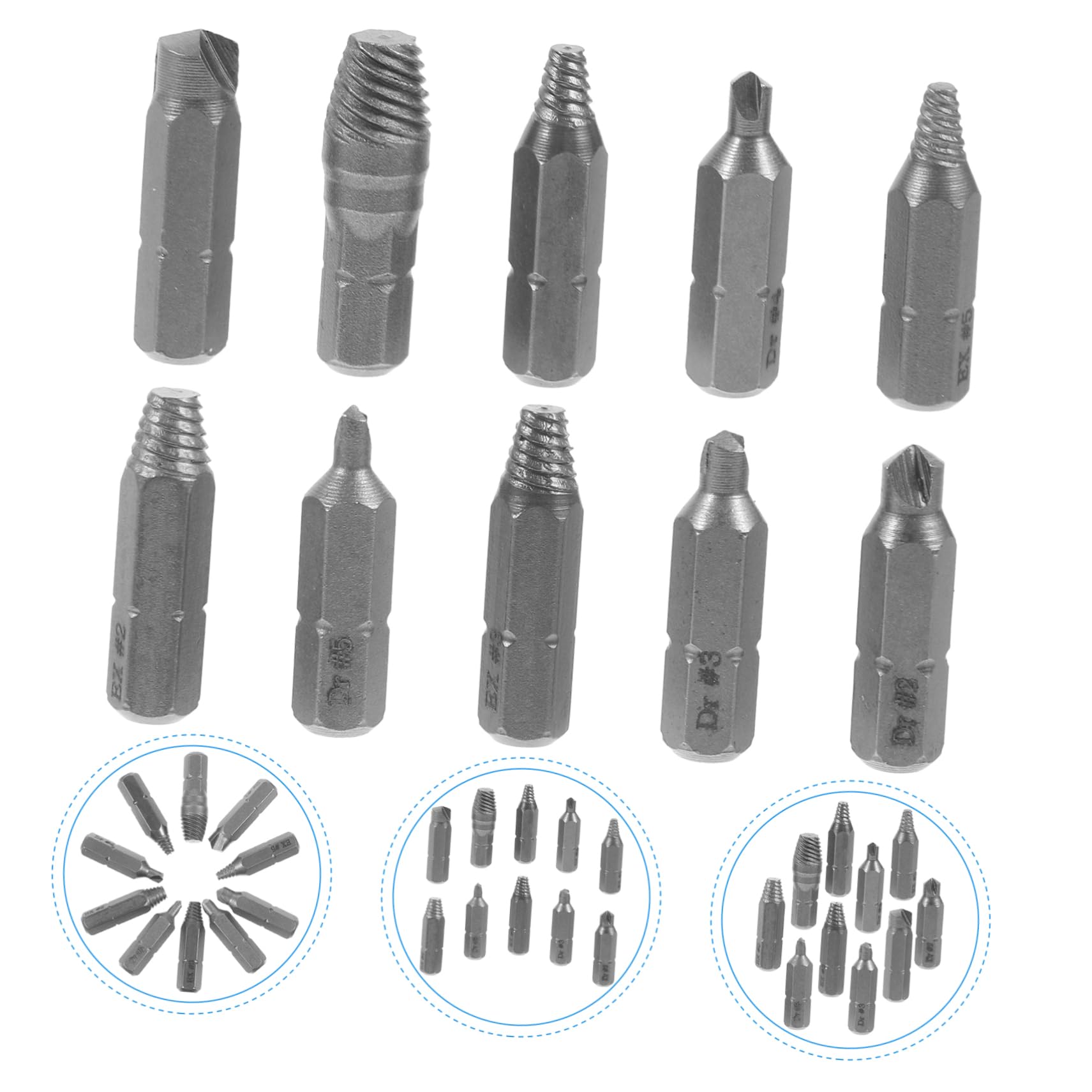 SHINEOFI 5 Set Estrattori per Danneggiate Utensile per Rimozione Spanate Compatibile con Facile da Usare per Manutenzione e Auto