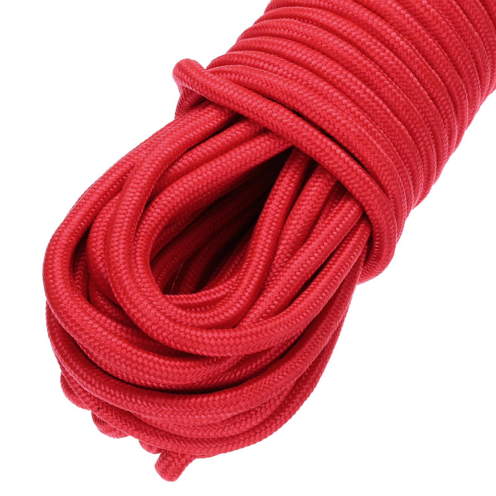 QUARKZMAN Corde tressée en Corde en polypropylène 30M/98ft 1/2" 12mm Rouge pour Utilisation intérieure et extérieure Camping Corde à Linge