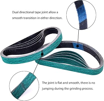 1/2 x 12 Knife Sharpener Sanding Belts 80 Grit, 20 Pack