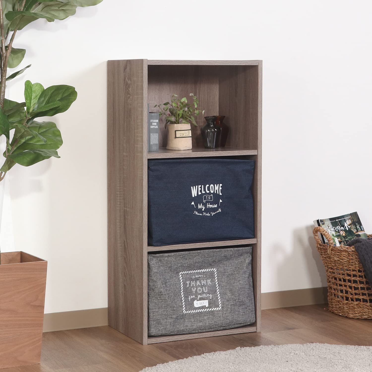 Amazon｜不二貿易 カラーボックス 収納ボックス 3段 幅42×奥行29×高さ