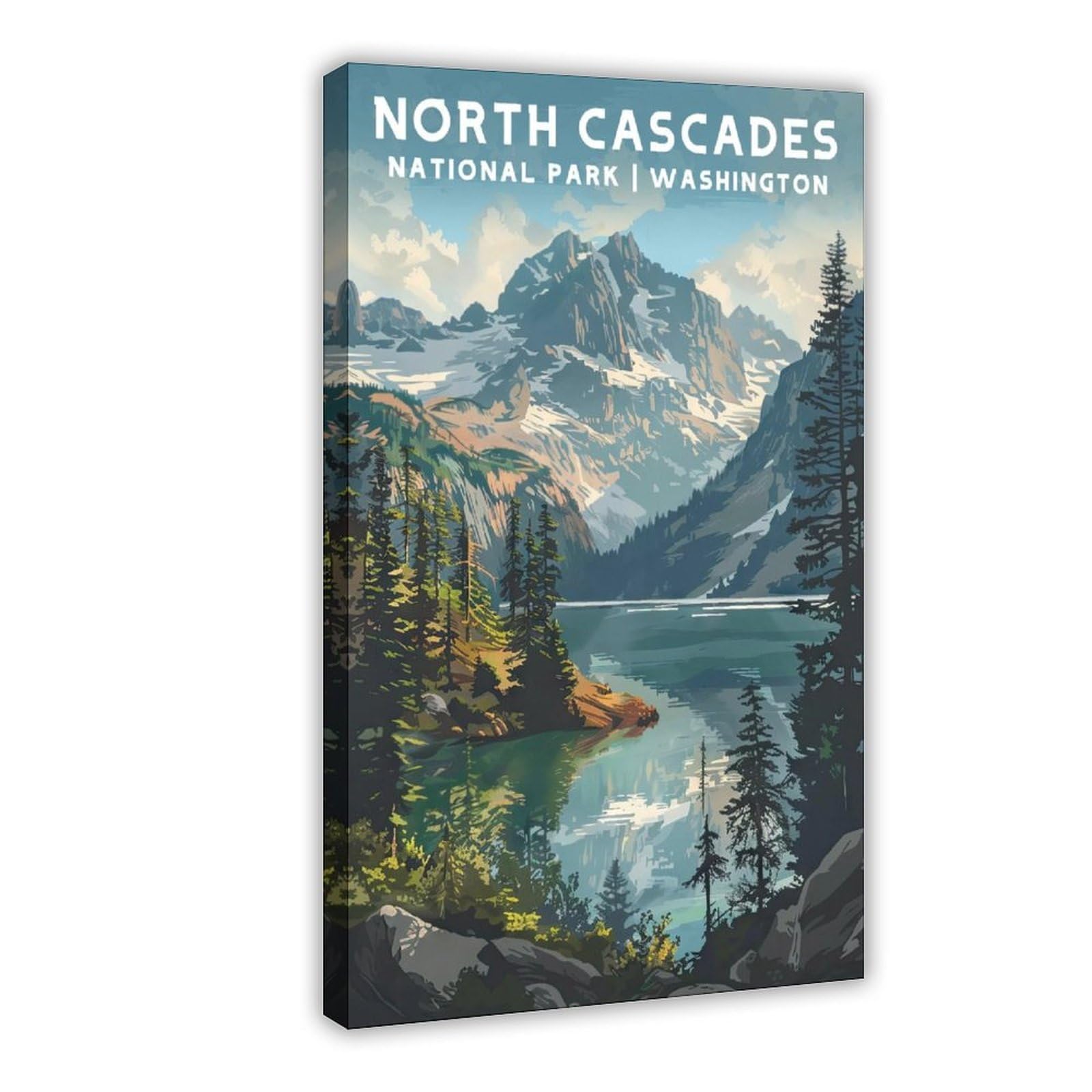 Bareronor North Cascades Canvas Poster for Home Decor Gift