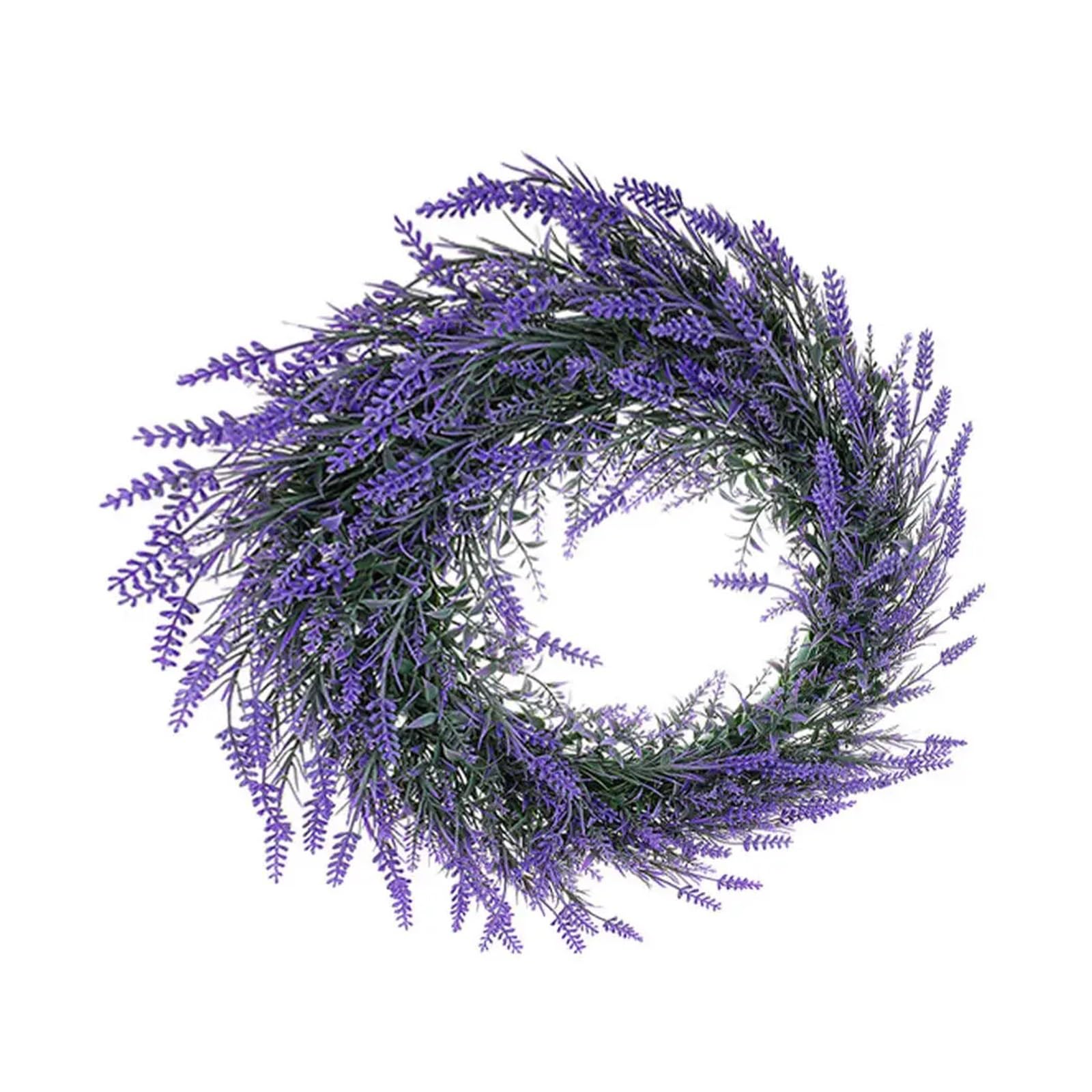 Summer Door Wreaths Outdoor 1Pcs Vivid Lavender Garland Ornament Simulation Wreath For Festive Decoration Wedding Party Christmas Home Office