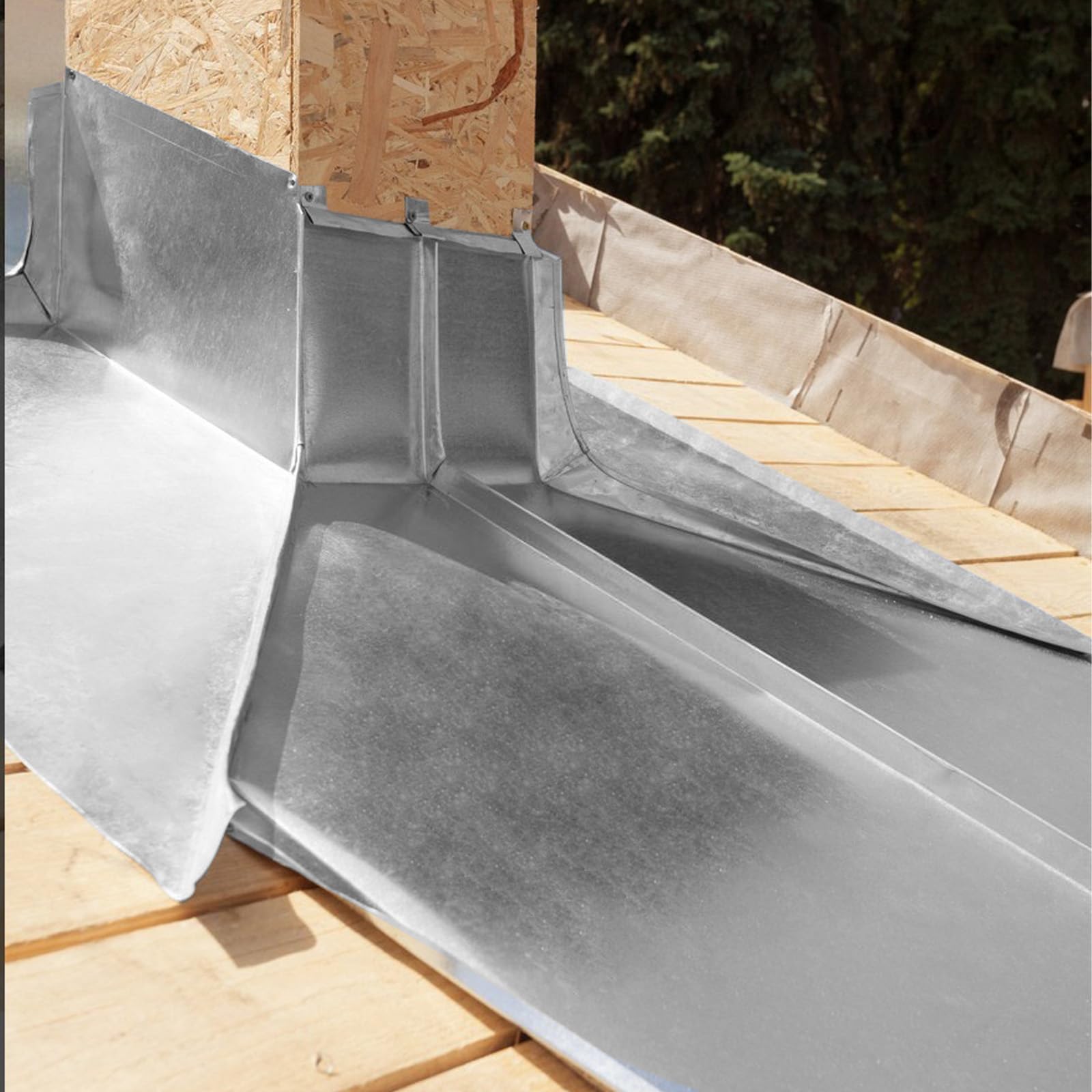 Rouleau de toit clignotant en aluminium de 10,2 cm x 15,2 m pour toiture de jardin, bandes pour la prévention des taches, l'étanchéité des fenêtres et des portes
