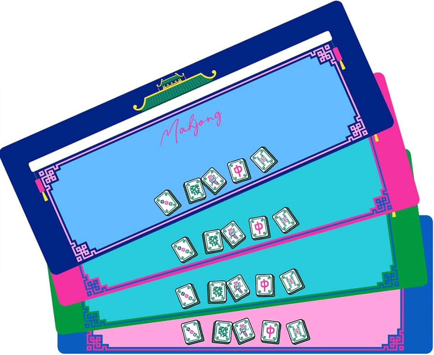4Pcs Mahjong Card Guide and Line Finder for Strategy Tool for Beginners, for Travel, Parties, Competitions, Game Nights, Multicolor
