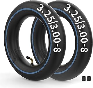 3.25/3.00-8 Inner Tubes with TR-87 Angled Stem, 3.50-8 Inner Tubes for 8 Inch Rim Compatible with Wheelbarrow Scooters Lawn Mowers Chopper 2 Pack