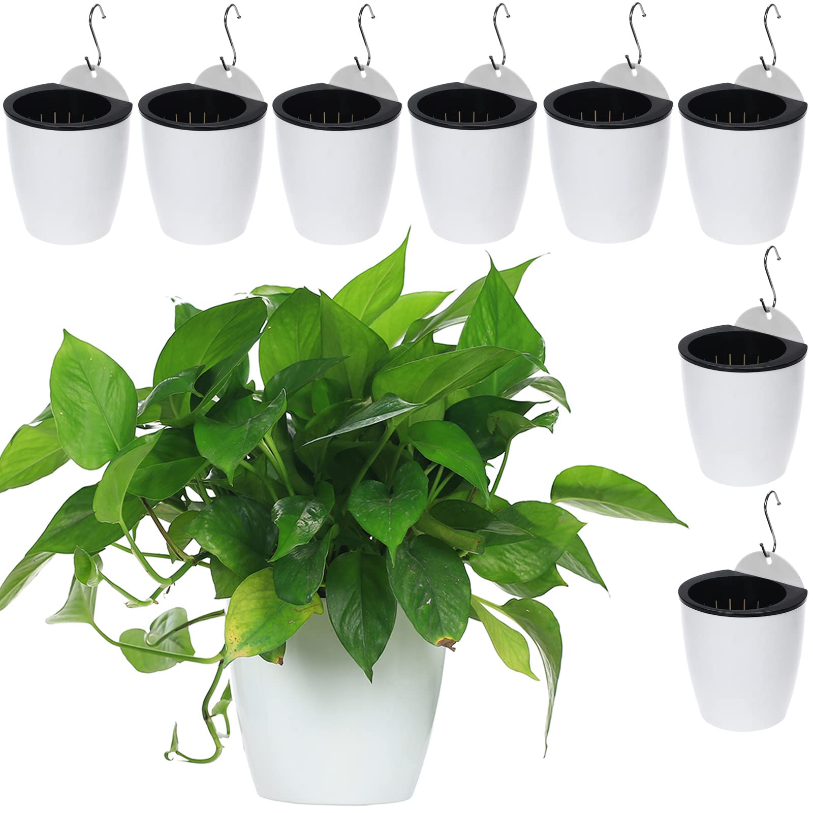 8 Packs 5' Plastic Self Watering Pots