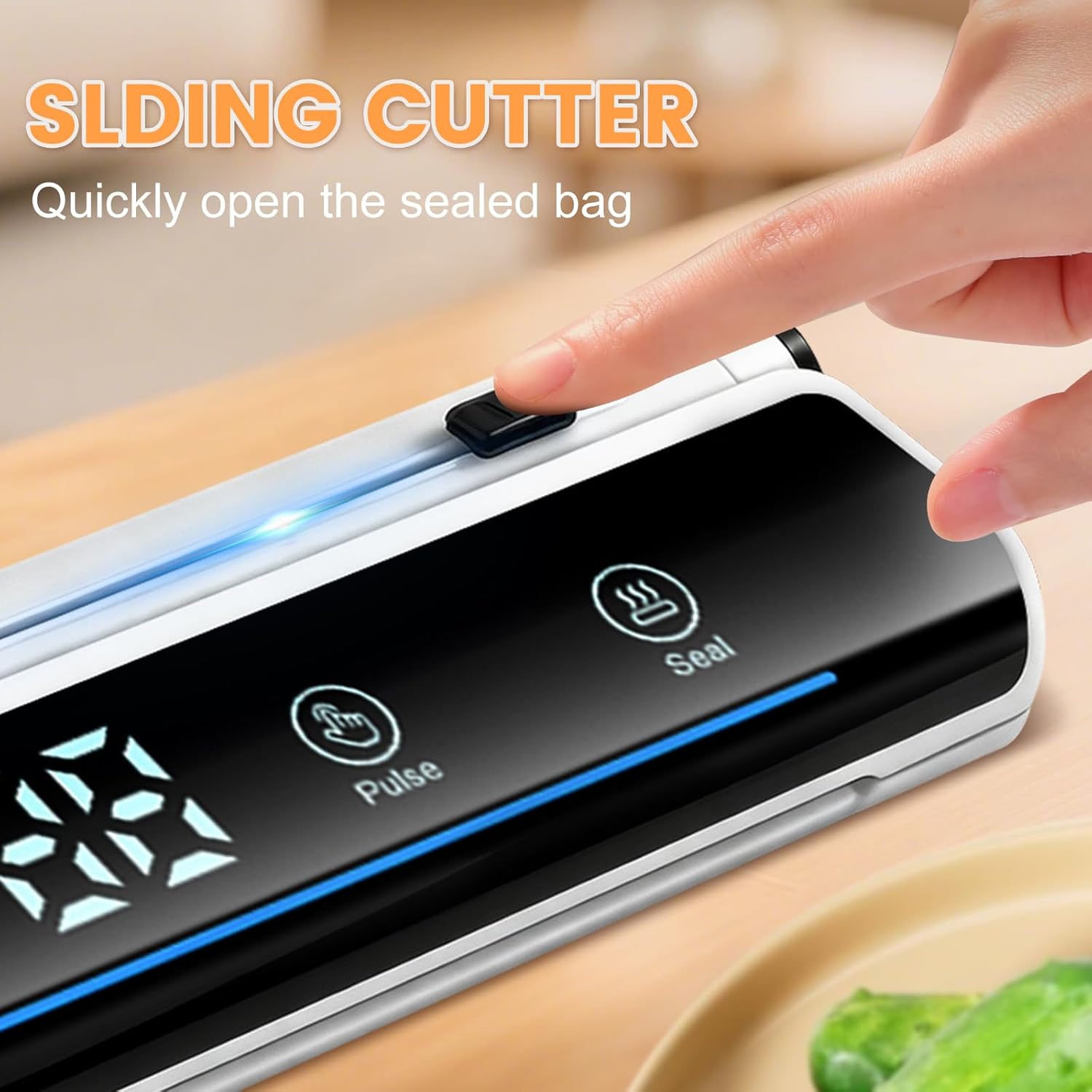 WTWD All-in-One Vacuum Sealer System with Hose, Vacuum sealer with Extra Large Touchscreen & Voice, 30cm Seal Bar, Dry/Moist Modes, UV Sanitizing Light, 80kPa Strong Suction for Locking Freshness