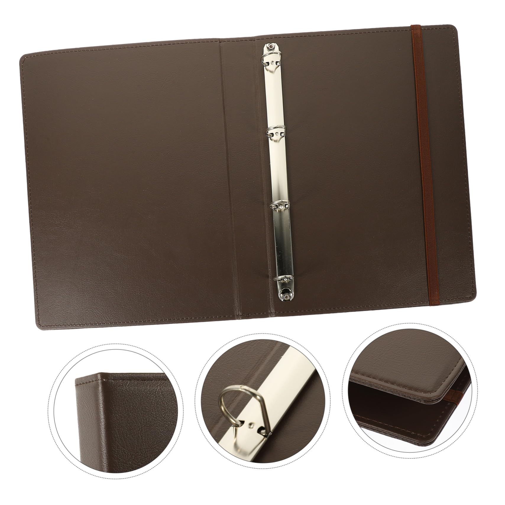 Album Porta Banconote da Collezione in Pu Nero Acciaio Inox