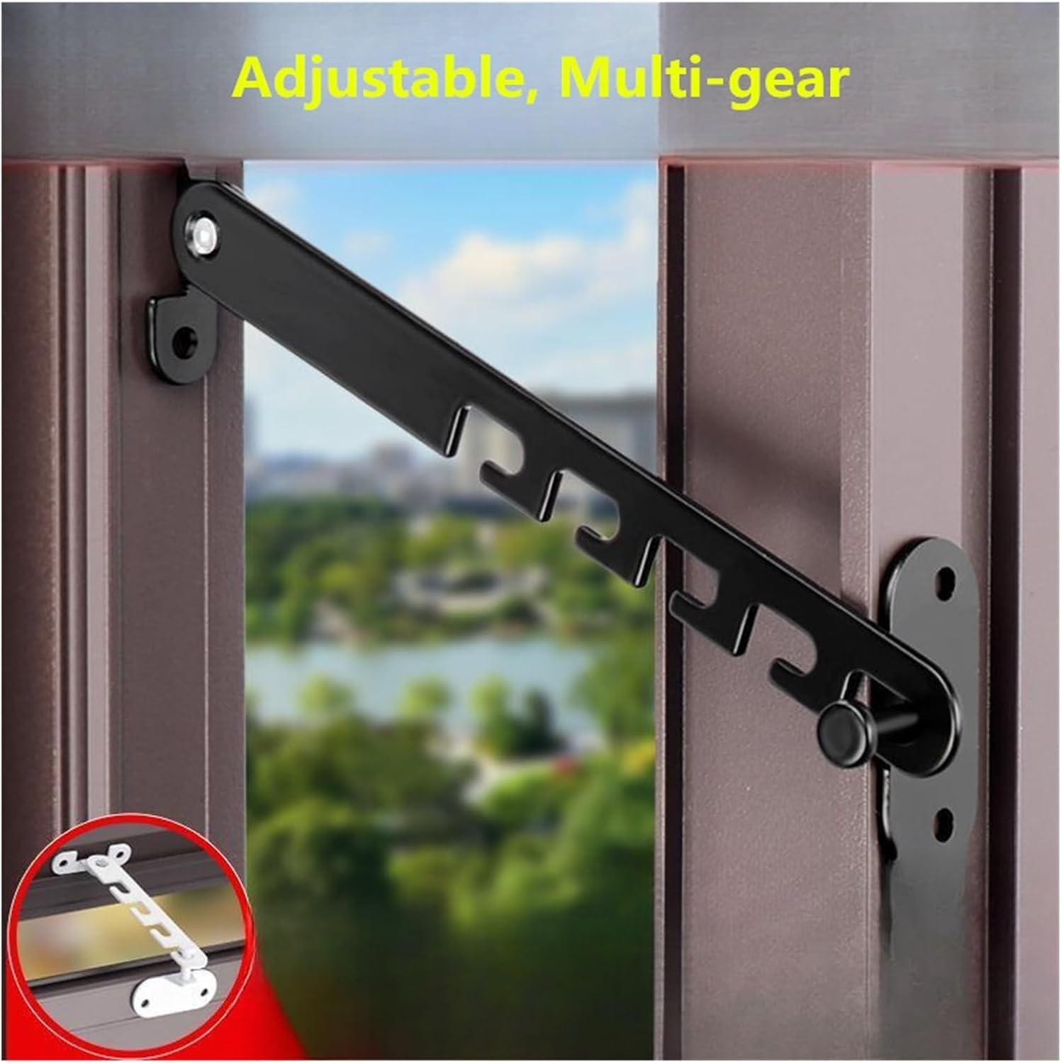 Window Wind Braces Inner Window Limiter Latch Position Stopper Casement Wind Brace Home Door Windows Sash Lock Protection