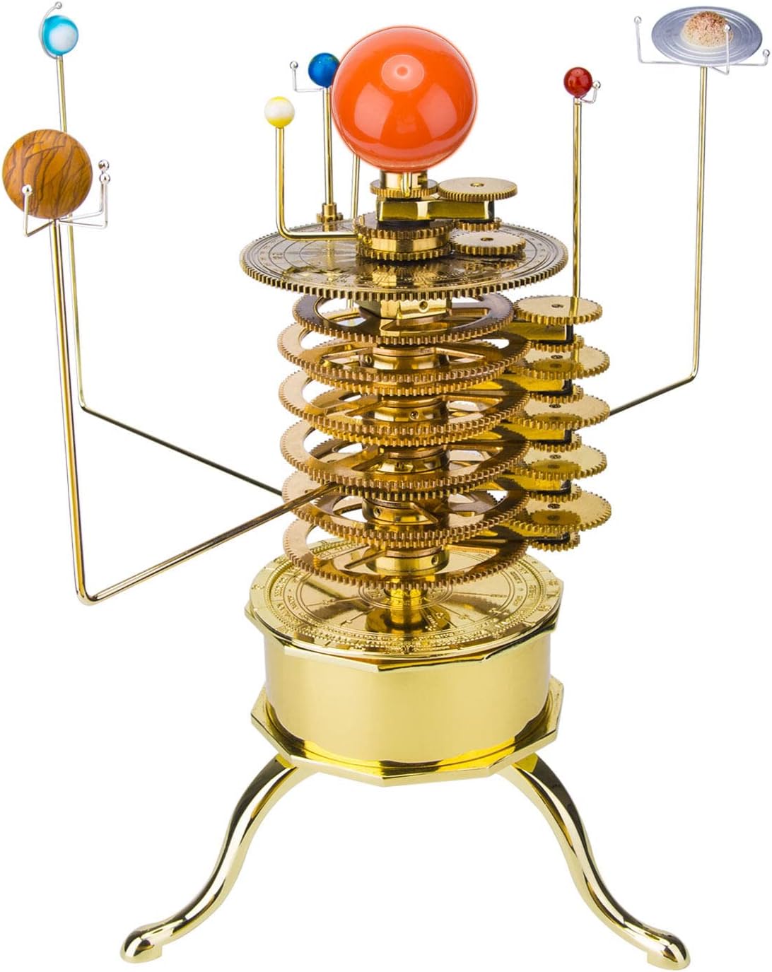 Solar System Model Kit, 200PCS Metal Orrery DIY Assembly Solar System 8 Planet Display Model, Educational STEM Planetarium with Moving Planets for Adults