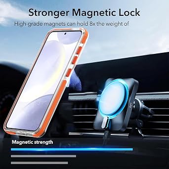 CCSmall for Samsung Galaxy A26 Case Clear with Magnetic Ring XC Clear | Thin Slim Anti Yellowing Transparent Crystal Cover, TPU Military Grade Shockproof Phone Case for Samsung A26