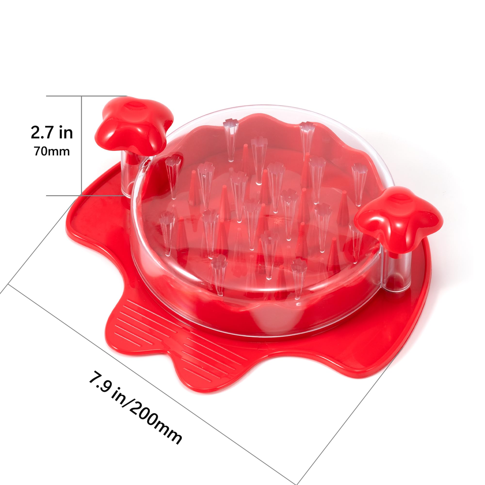 Li&Zhao - Trituradora de pollo, herramienta para triturar carne, 7.9 pulgadas, trituradora grande de pechuga de pollo para cerdo, carne de res, cocina de pollo (rojo) 3