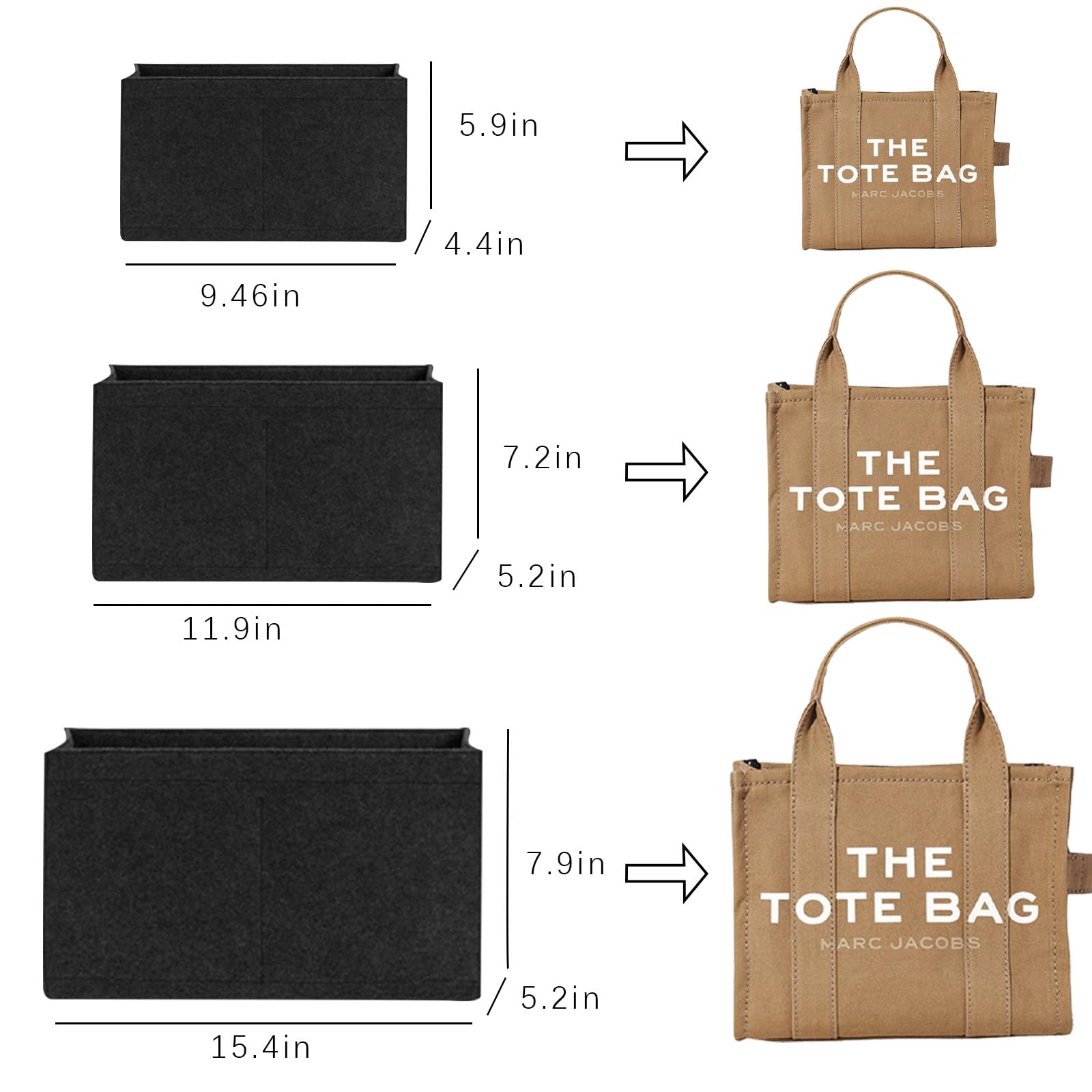 Amazon.com: Lckaey tote bag insert for medium tote bag