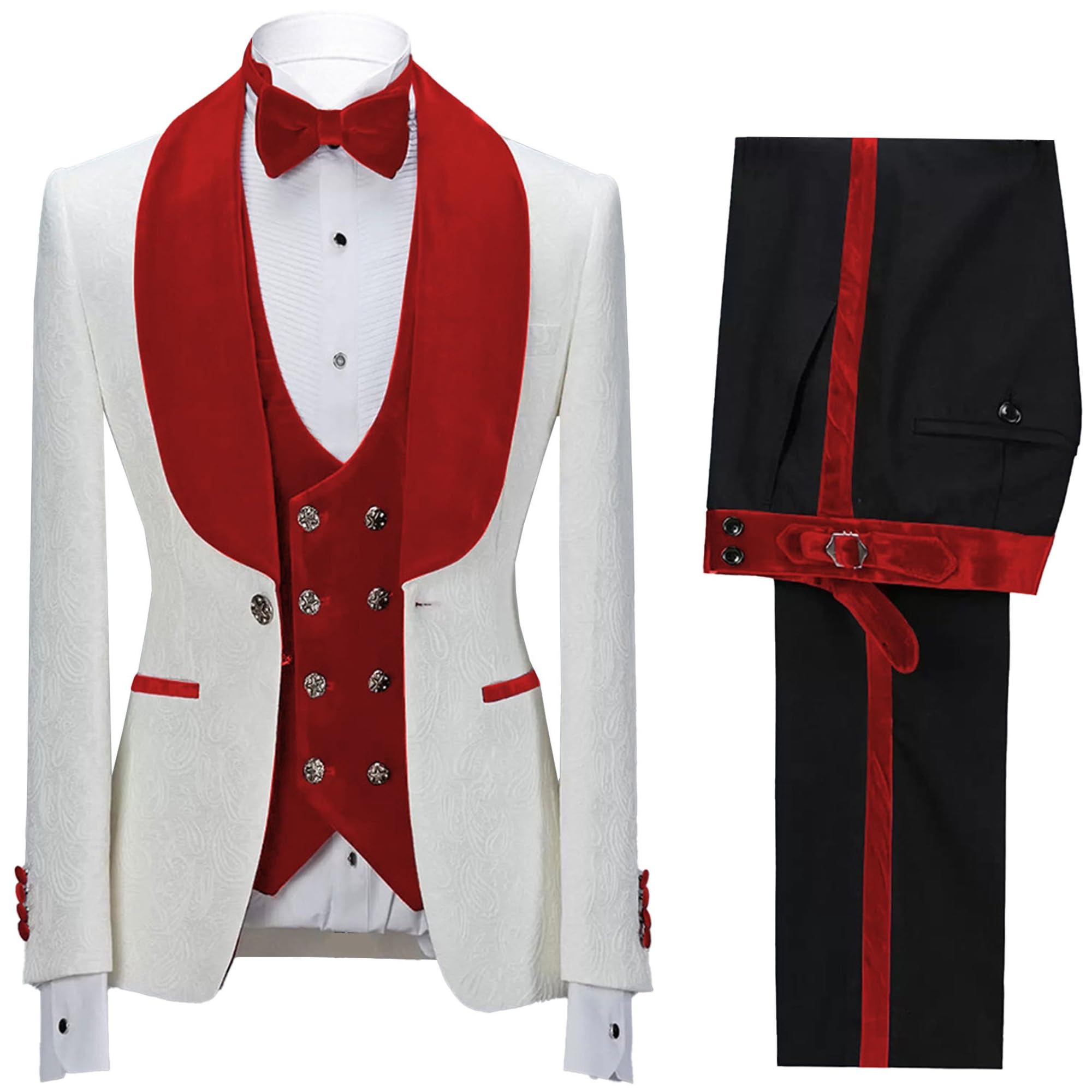 Blazer décontracté en jacquard homme veste col châle revers en pointe - 7