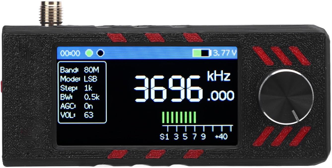 SI4732 DSP Radio, Portable All Band Shortwave Radio with 1.9 Inch IPS HD Color Screen, 800mAh Battery, LSB USB AM FM Modes, for Home Outdoor Travel