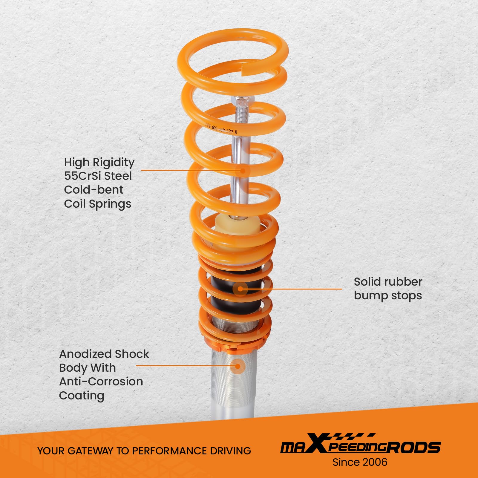 maXpeedingrods Juego de suspensión de doble tubo para Chrysler 300C SRT8 para Dodge Magnum R/T 5.7L V8 RWD Sedán 2005-2010