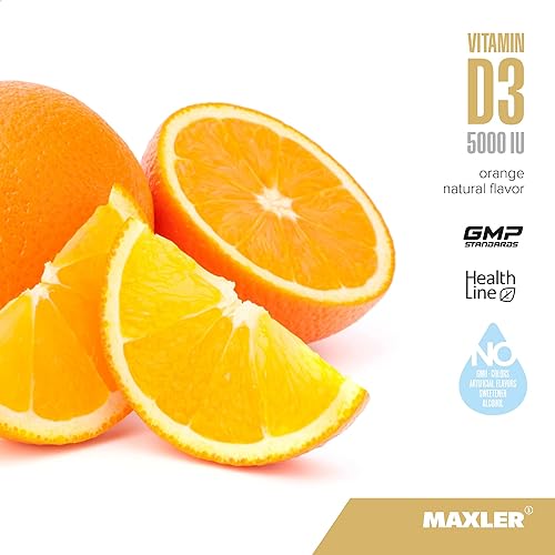 Miniatura 3 de Maxler Vitamina D3 5000IU Gotas  Vitamina D3 Líquido para el sistema nervioso y apoyo inmunológico, dientes y salud articular  Vitamina D3