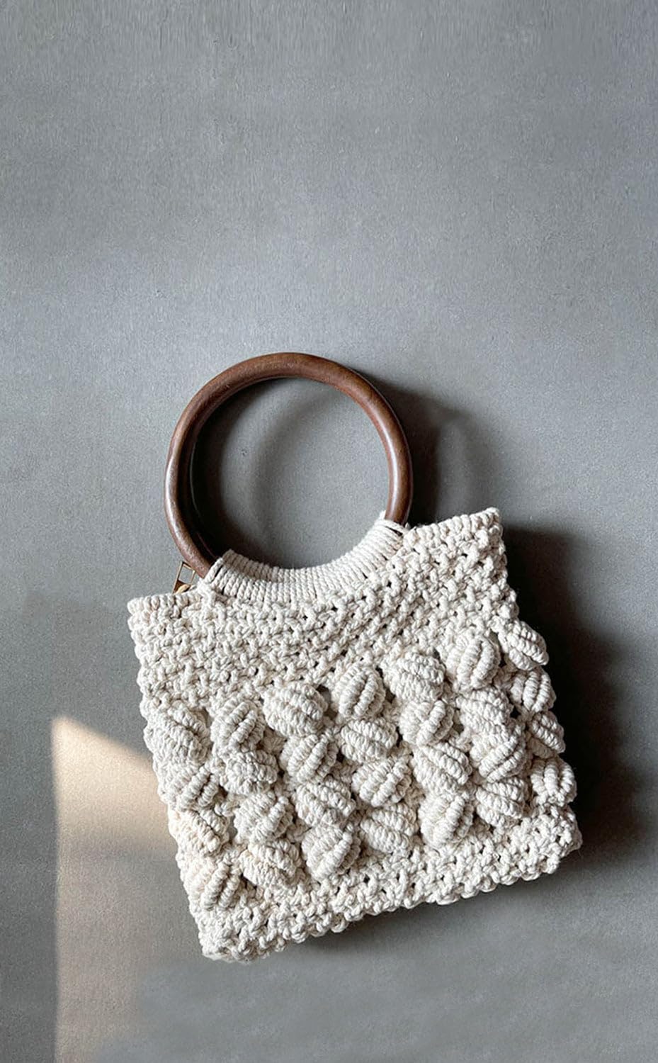 Wooden Bag Handles for Macrame - Handmade Purse Supplies -3