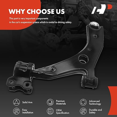 Miniatura 6 de A-Premium Brazo de control inferior delantero derecho, con rótula y buje, compatible con Mazda 3 2004-2009, 3 Sport 2009, 5 2006-2010 y 2012-2017,
