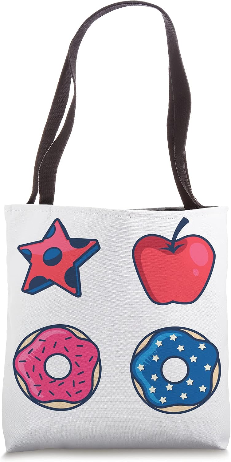 Miraculous New-York Ladybug Donuts Apple and Star Tote Bag