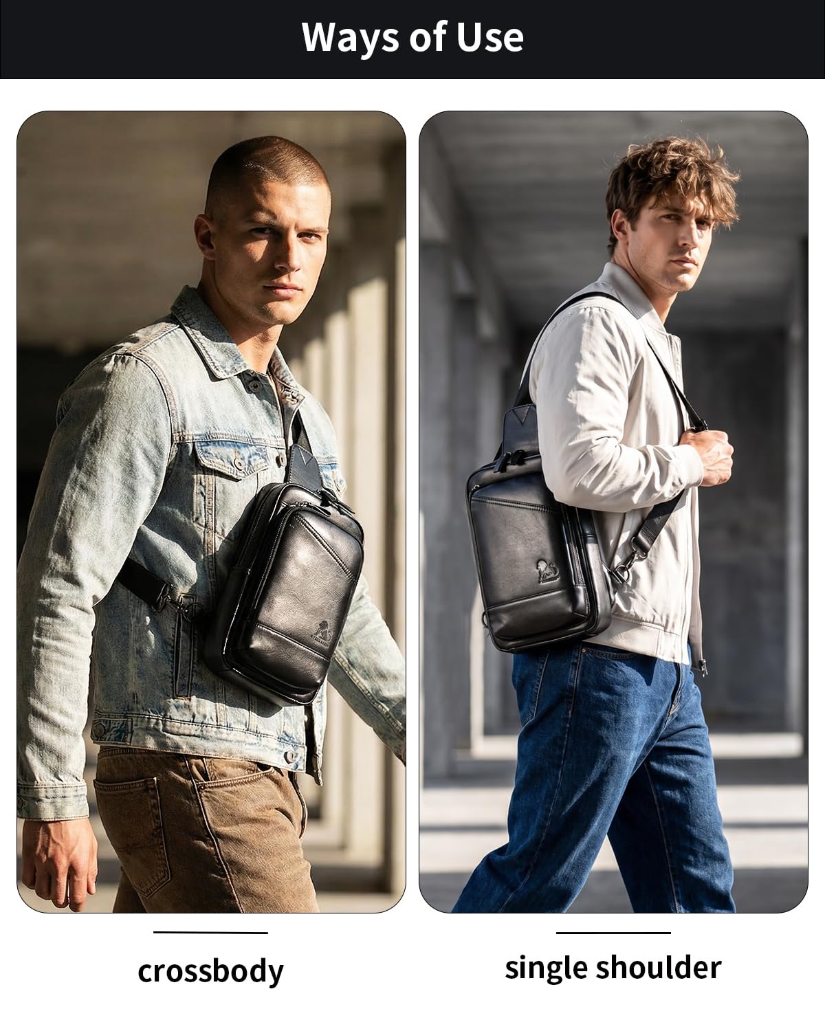 Herren Echtleder Brusttasche - Stilvoll & Praktisch Daily Essential