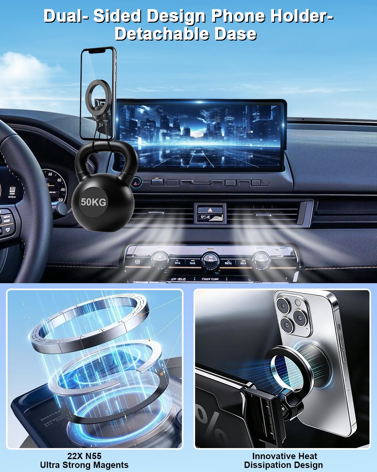 PZK Supporto per telefono da auto per Honda Passport/Pilot 2026 Accessori