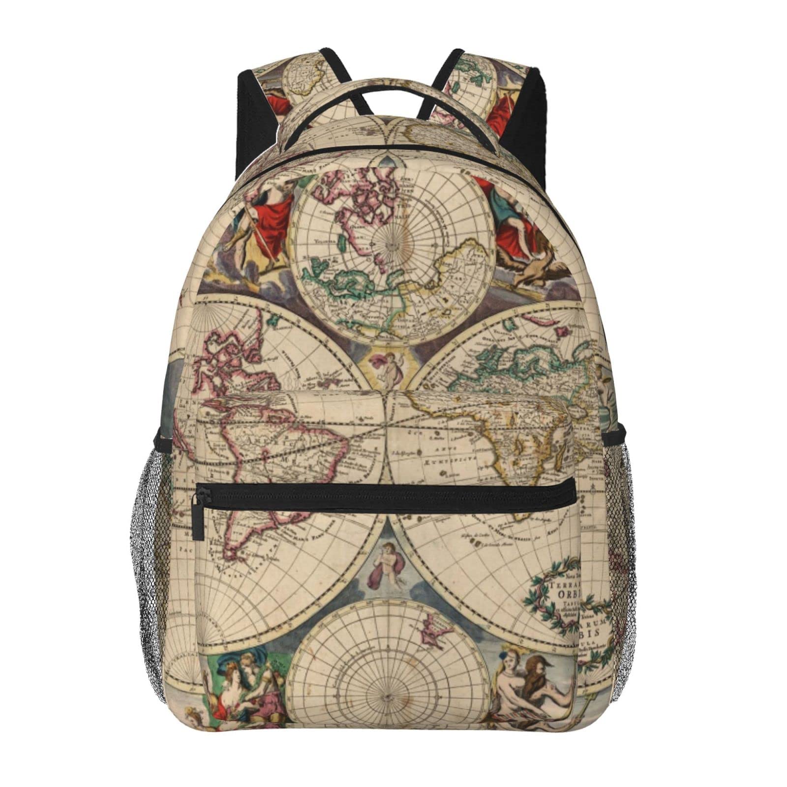ESASAM World Map Print Stylish Casual Backpack â€“ Trendy Design, Lightweight Material, Multiple Print Options