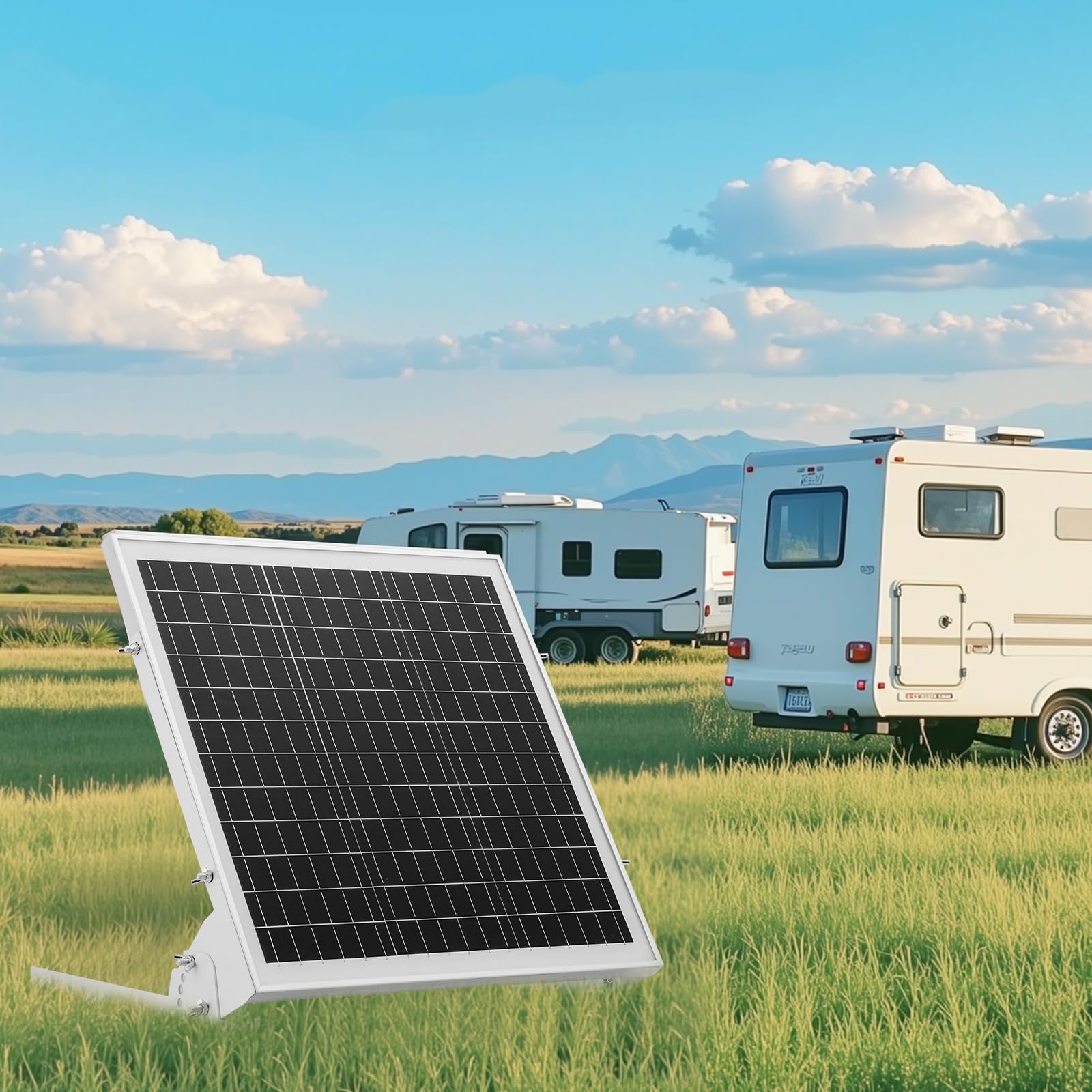 VEVOR 12V Monokristallines Solarpanel-Kit 20W, MPPT-Controller, IP65 wasserdicht für Auto, Boot, Wohnmobil