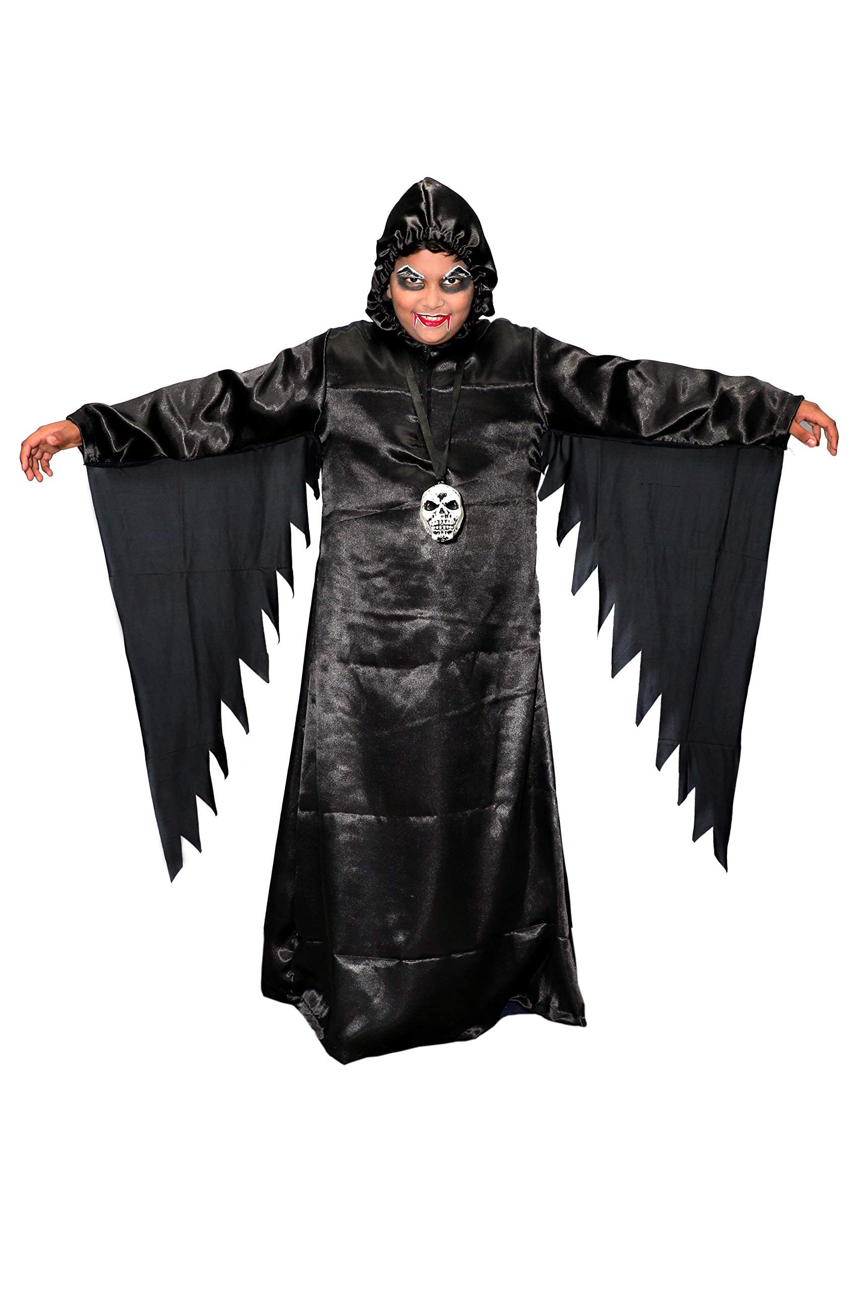 Raj Fancy Dresses Kids Ghost Halloween Black Scary California Cosplay Fly Gown costume
