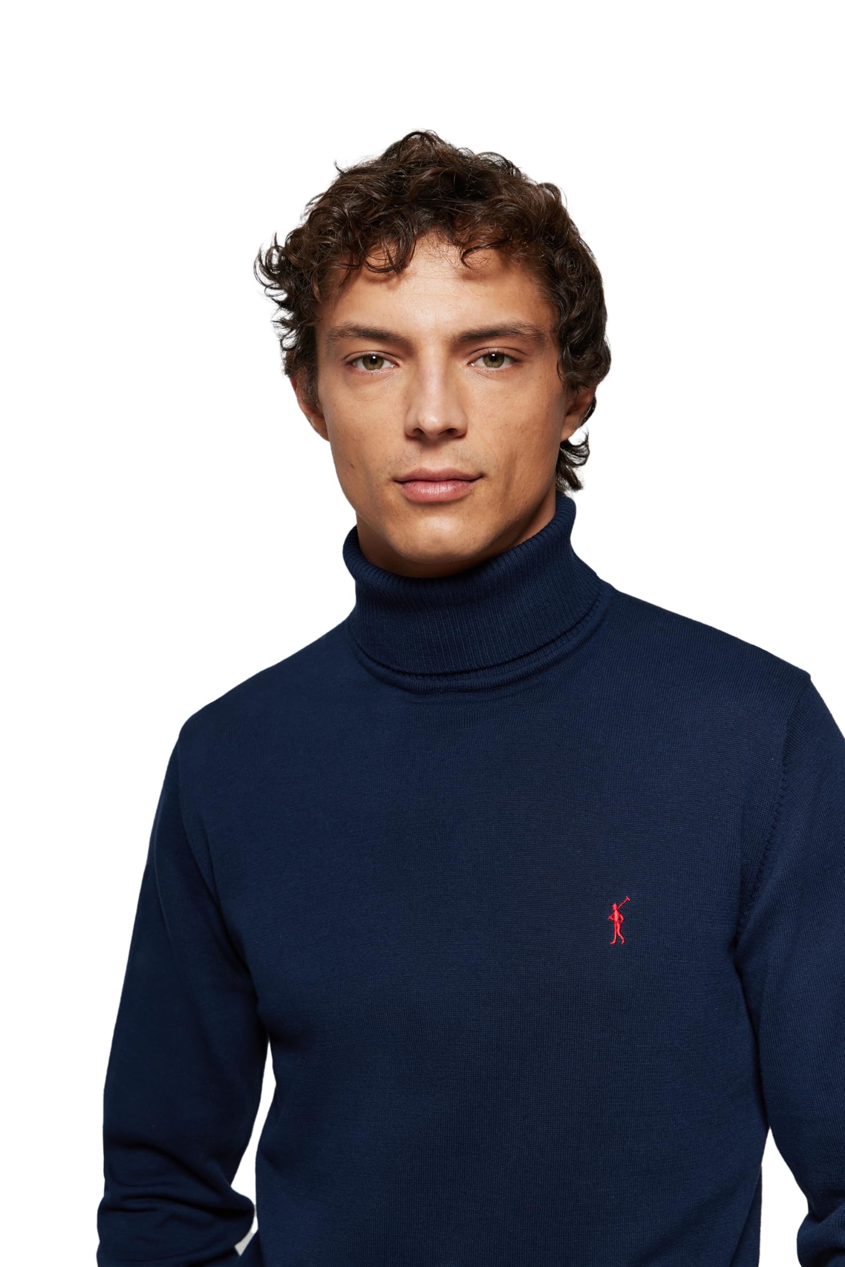 Polo Club Jersey Cuello Alto para Hombre con Logo Bordado 100% Algodón - Coton Suéter