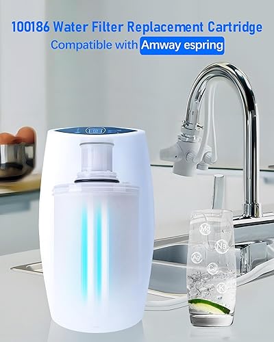 Miniatura 2 de Cartucho de repuesto para filtro de agua 100186 compatible con el sistema de filtro de agua Amway espring, filtración de alta precisión, retiene
