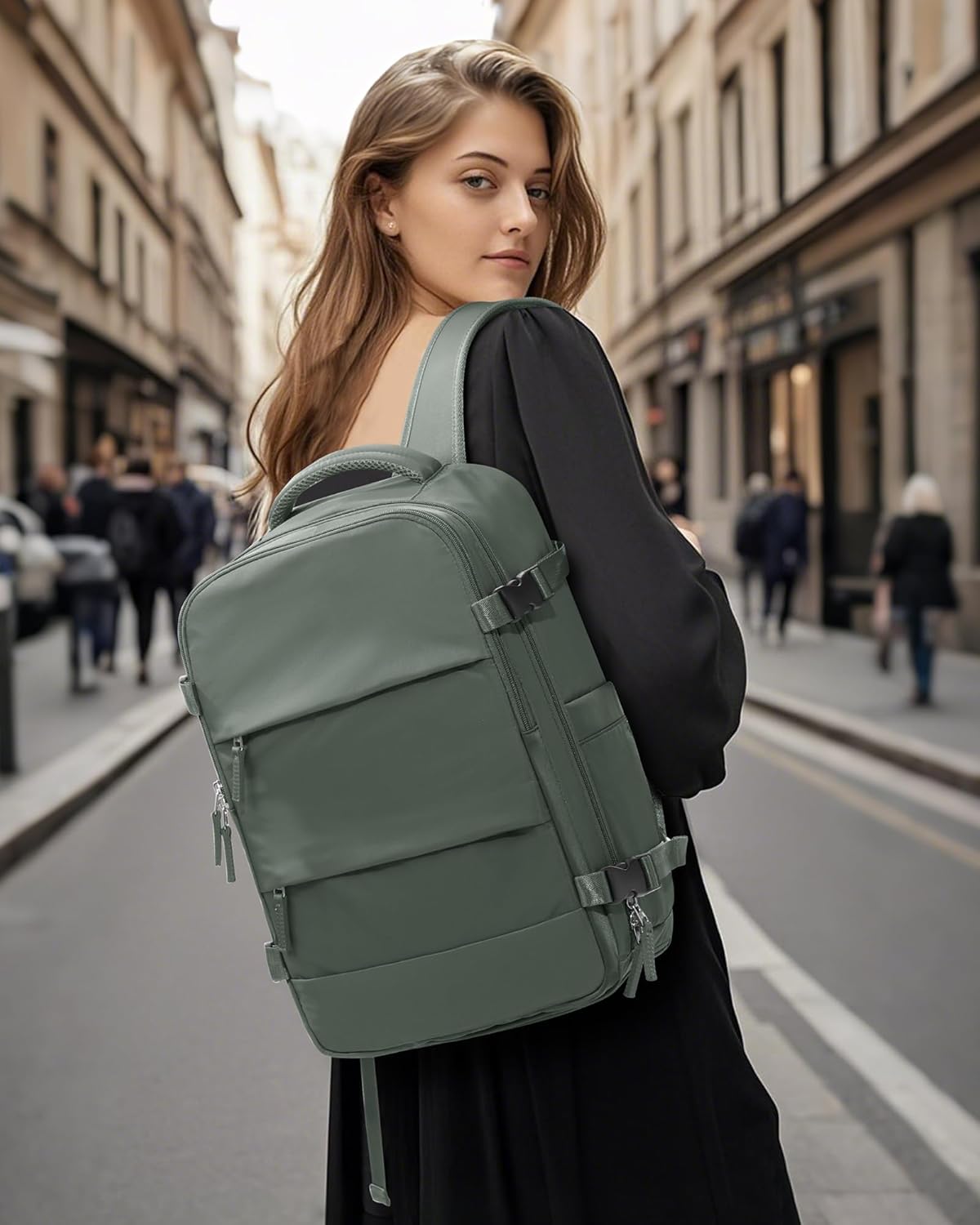 [JUNENTER] 真空パック ポンプ付き 旅行用バックパック レディース メンズ 機内持ち込み可 飛行機対応 圧縮バッグ 個人用