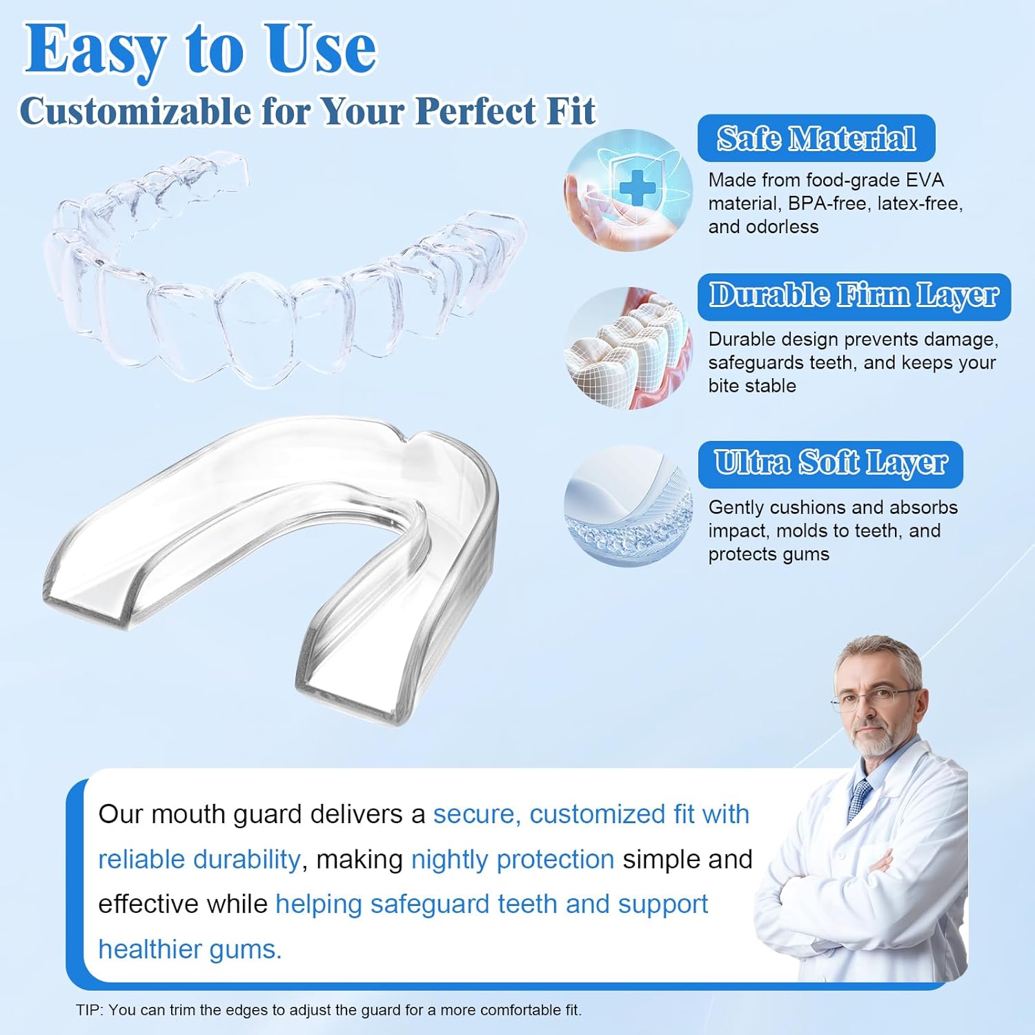 Anti Grinding Guard, Mouth Guard for Grinding Teeth At Night, Night Mouth Guards for Teeth Grinding, Teeth Grinding Mouth Guard for Sleep