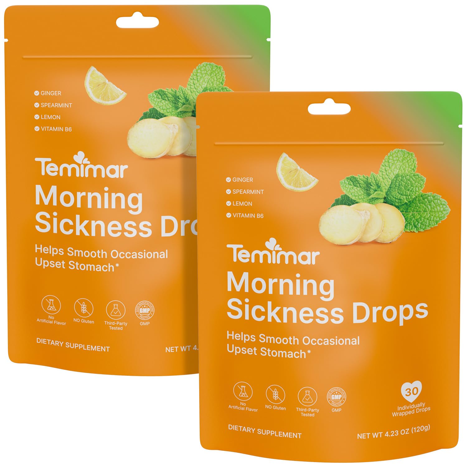 Morning Sickness Drops for Pregnant Women, 60 Count Lozenges