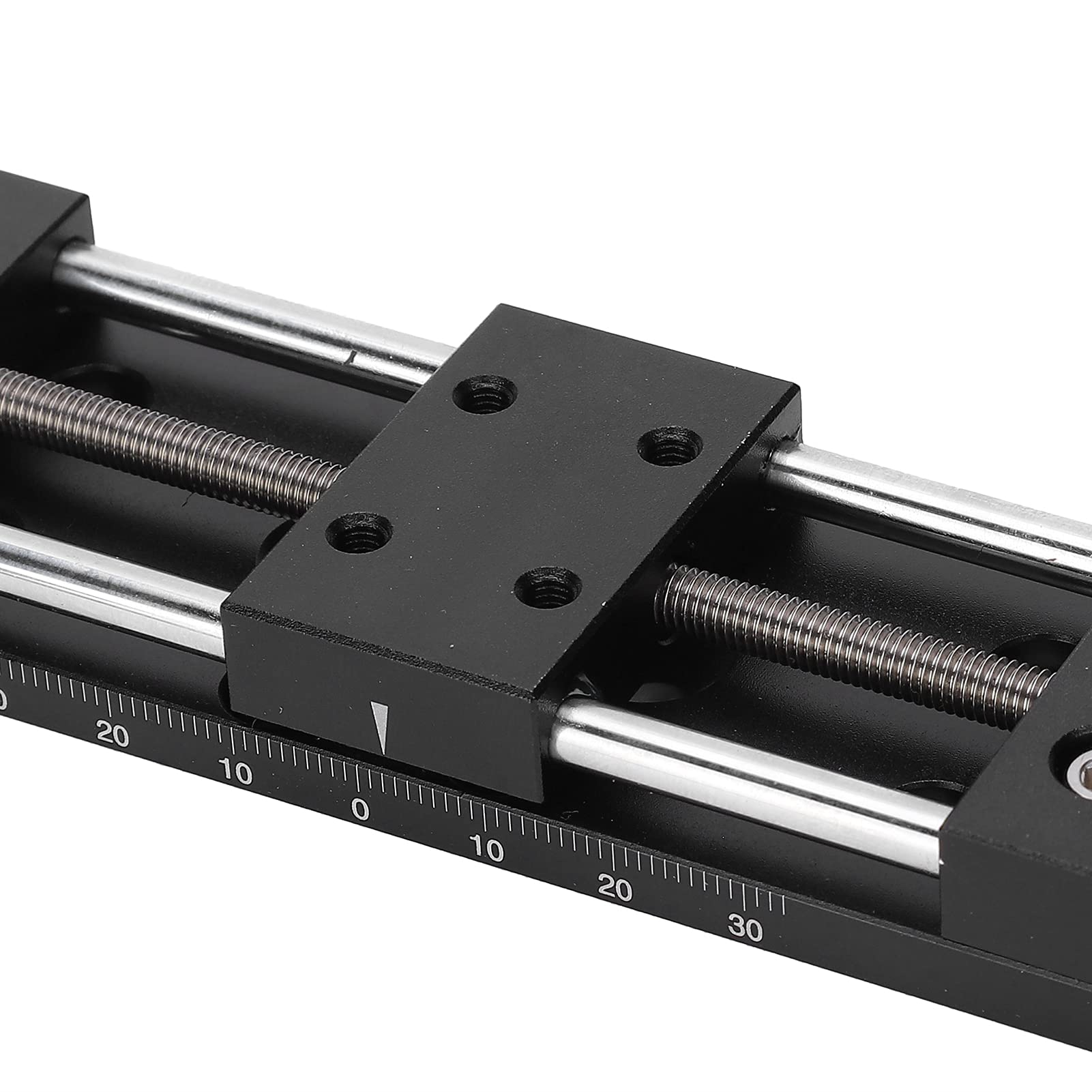 SP40A - Mesa deslizante DB65, eje X - Perilla manual de ajuste fino, plataforma de corte de aleación de aluminio, guía en de milano de 65 mm de carrera para microscopios e