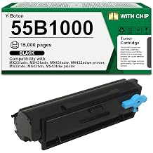 High Yield 55B1000 Black Toner Cartridge Compatible with Lexmark 55B1000 55B1H00 Toner Cartridge for MS331dn MS431dn MS431dw MX331adn MX431adn MX431adw MX432adwe Laser Printer3,000 Pages