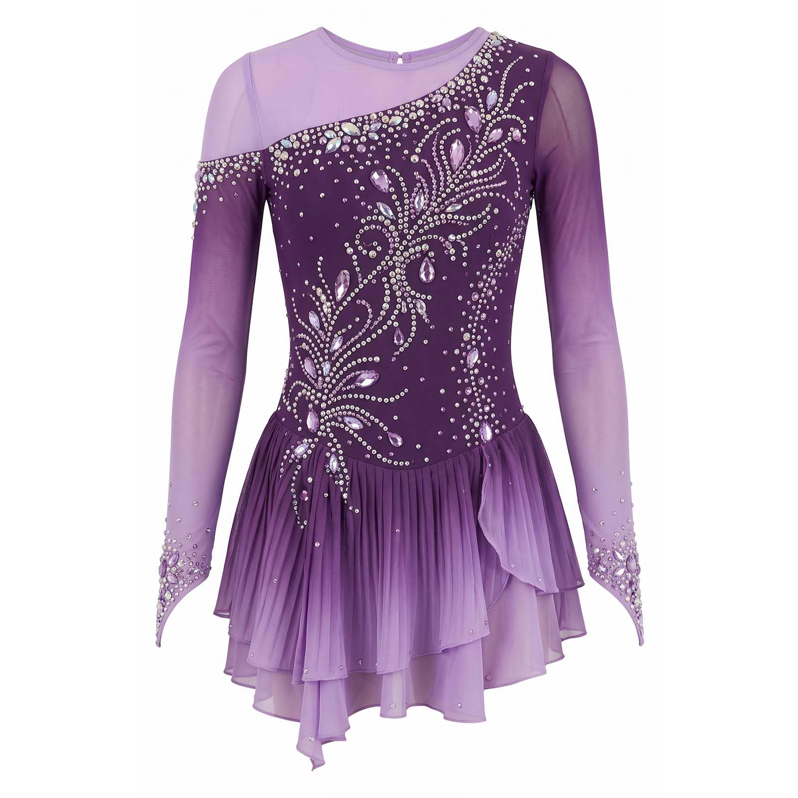 Robe de patinage artistique extensible pour éviter les irritations