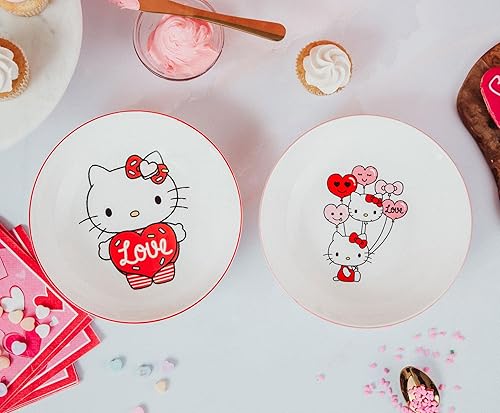 Miniatura 7 de Sanrio Hello Kitty "Love" - Cuenco grande de cerámica de 9 pulgadas para servir pasta, ensalada, cereales