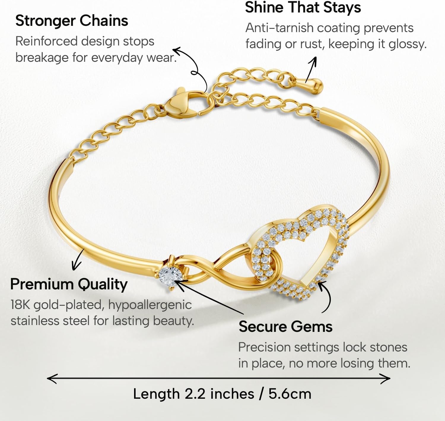 Larvincy To My Beautiful Granddaughter Bracelet With Heartfelt Message & Elegant Box - Granddaughter Gifts from Grandma Grandparents, Love Jewelry On Valentines Day, Birthday, Graduation, Christmas - Image 4