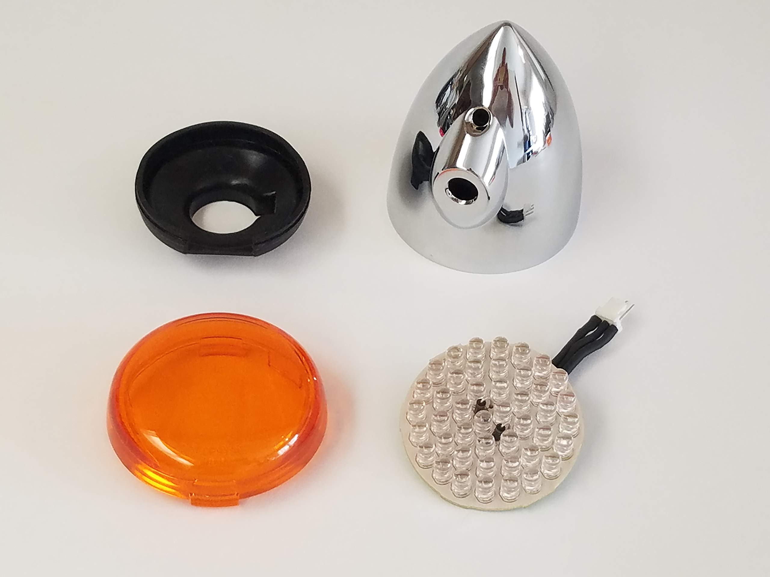 OEM Big Dog Motorcycle Front LED Turn Signal Assembly (w/yellow lens) - 2003-11