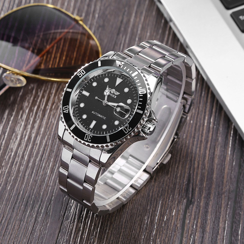 Reloj Mecánico Automático de 3 Colores, Sábana Ajustable, Pulsera de Acero Inoxidable para Mujeres y Hombres R