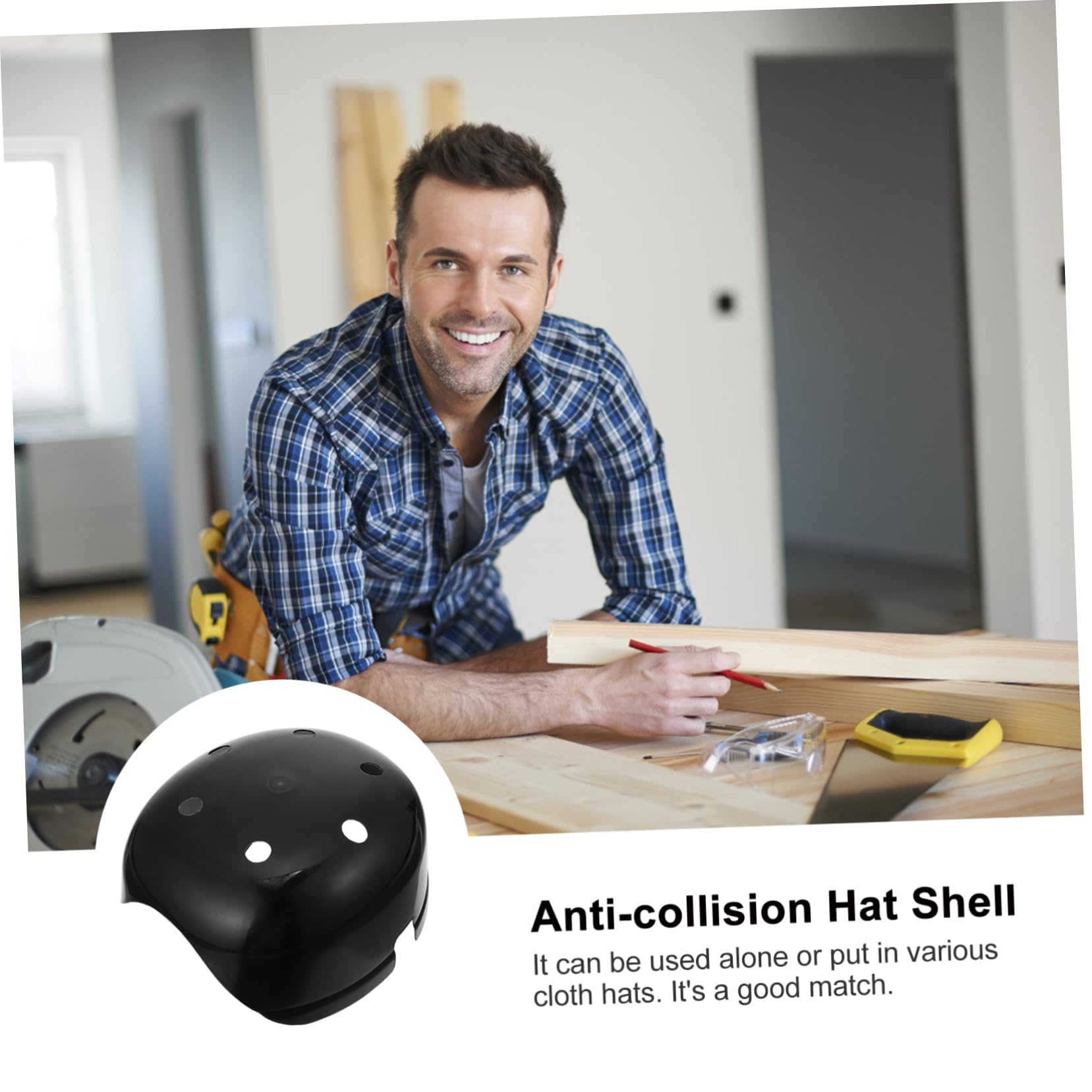 Uonlytech 3piezas Sombrero De Seguridad Anticolisión Transpirable para Trabajadores Casco De Ventilación Protección Alta Uso Construcción y Industria Unisex