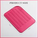 Oneleaf Portable Heat Insulated Silicone Mat – Designed for Curling & Flat Irons, Hair Straighteners – Versatile and Durable Heat Resistant Silicone Pouch for Hair Styling Tools-Pink gallery image
