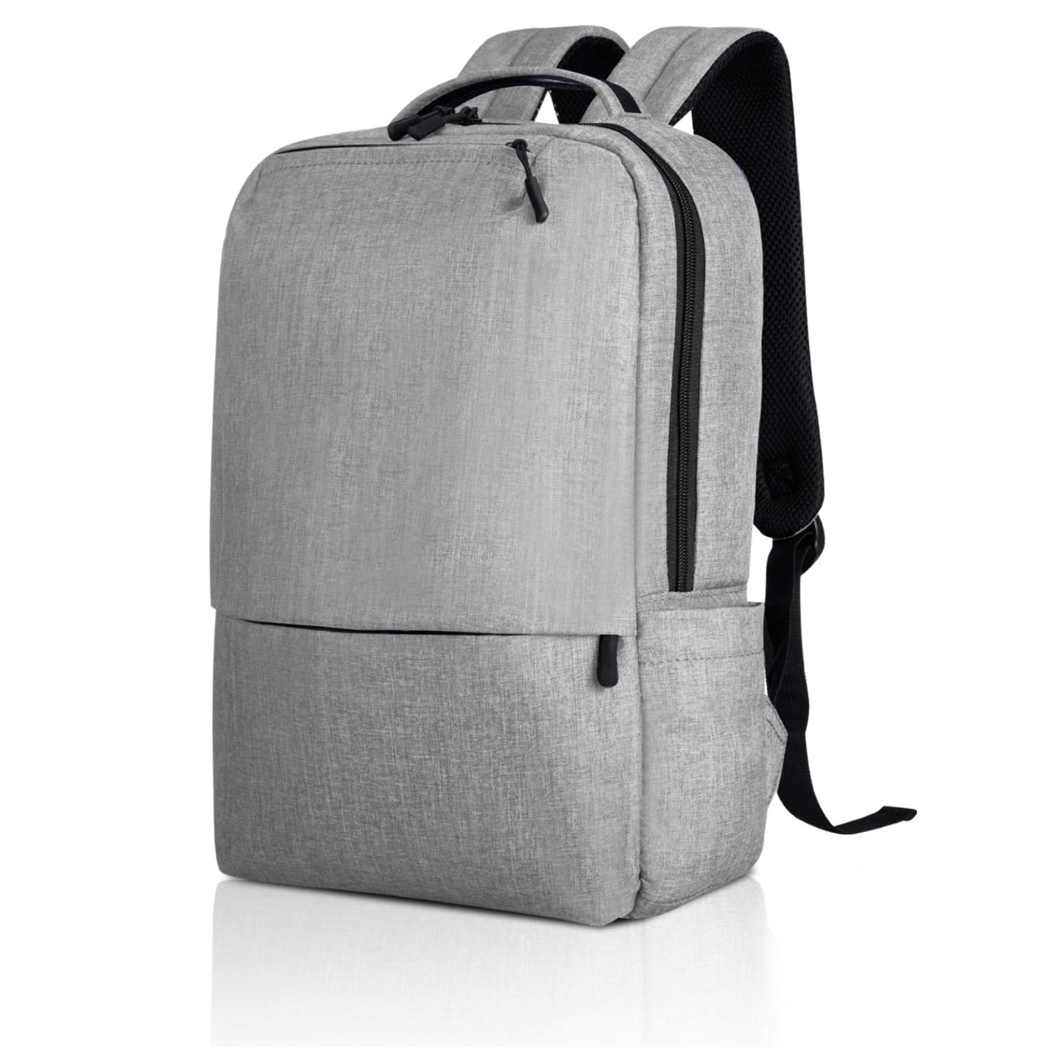 17'' Laptop Backpack Men Women Anti Theft Carry Backpack Travel Commuter Backpack School College Campus Urban City Backpack Waterproof Ultralight Classic Casual Daypack Backpack Office Student Gray