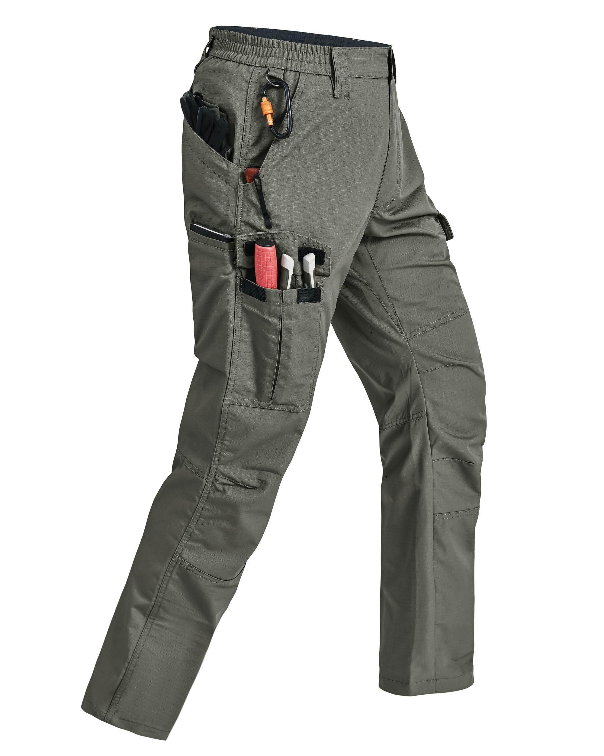 Rapoo Cargohose Herren Outdoor Workwear Wanderhose Arbeitshosen Männer Ripstop Taktische Hose Sommer mit Multi Taschen